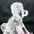 Barato venta caliente de cristal de alta calidad de la estatua del perro cristal mini estatuillas de perro al por mayor